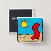 Beach Wedding Idees as Letter S Vierkante Button 5,1 Cm (Voorkant /achterkant)