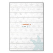 Beach Wedding | Instellingen voor tabelnaam | Tabl Kaart (Achterkant)