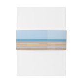 Beach Wedding Invitation Belly Band Uitnodigingen Wikkel (Achterkant Voorbeeld)
