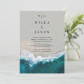 Beach Wedding Invitation Kaart (Staand voorkant)