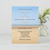 Beach Wedding Invitation Kaart (Staand voorkant)