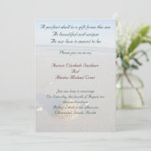 Beach Wedding Invitation Kaart (Staand voorkant)