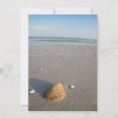 Beach Wedding Invitation Kaart (Achterkant)