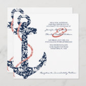 Beach Wedding Invitation Kaart (Voorkant / Achterkant)