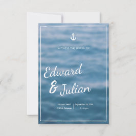 Beach Wedding Invitation Kaart