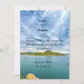 Beach Wedding Invitation Kaart (Achterkant)
