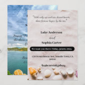 Beach Wedding Invitation Kaart (Voorkant / Achterkant)