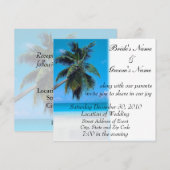 Beach Wedding Invitation Kaart (Voorkant / Achterkant)