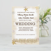 Beach Wedding Invitation Kaart (Staand voorkant)