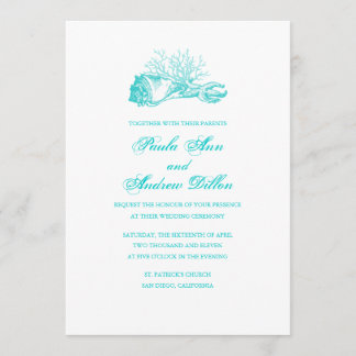 Beach Wedding Invitation Kaart