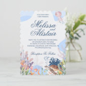 Beach Wedding Invitation Kaart (Staand voorkant)