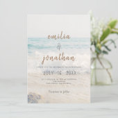 Beach Wedding Invitation Seaside/Oceanside Wedding (Debout devant)