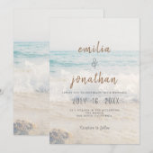 Beach Wedding Invitation Seaside/Oceanside Wedding (Devant / Derrière)