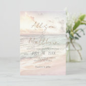 Beach Wedding Invitation Seaside/Oceanside Wedding (Debout devant)