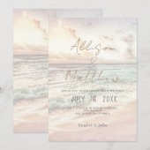 Beach Wedding Invitation Seaside/Oceanside Wedding (Devant / Derrière)