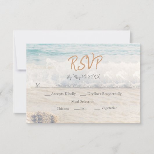 Beach Wedding Invitation Seaside/Oceanside Wedding (Devant)