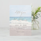 Beach Wedding Invitation Seaside/Oceanside Wedding (Debout devant)