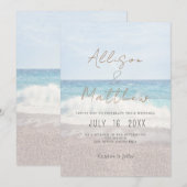 Beach Wedding Invitation Seaside/Oceanside Wedding (Devant / Derrière)