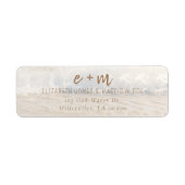 Beach Wedding Invitation Seaside/Oceanside Wedding Etiket (Voorkant)