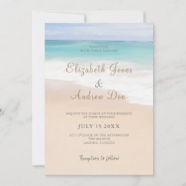 Beach Wedding Invitation Seaside/Oceanside Wedding Kaart