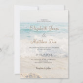 Beach Wedding Invitation Seaside/Oceanside Wedding Kaart (Voorkant)