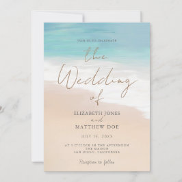 Beach Wedding Invitation Seaside/Oceanside Wedding Kaart