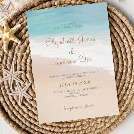 Beach Wedding Invitation Seaside/Oceanside Wedding Kaart