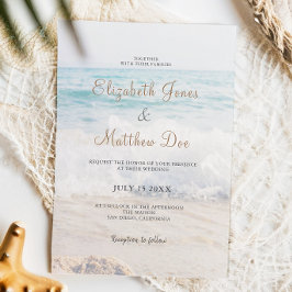 Beach Wedding Invitation Seaside/Oceanside Wedding Kaart