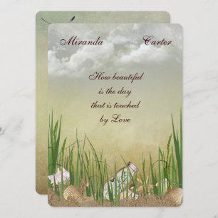 Beach Wedding Invite Kaart