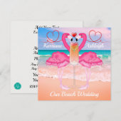 Beach Wedding Kaart (Voorkant / Achterkant)