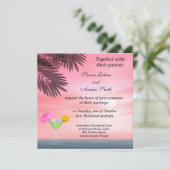 Beach Wedding Kaart (Staand voorkant)