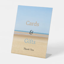 Beach Wedding Kaarten en Gifts Pedestal Sign