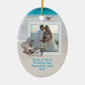 Beach Wedding Keepomwille Photo Ornament (Voorkant)