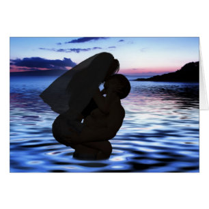 Beach Wedding, Kissingende Honeymoon Couple