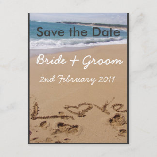 Beach Wedding - Kleur wijzigen om aan uw thema aan Save The Date