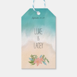 Beach Wedding labels voor gunsten Cadeaulabel