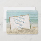 Beach Wedding Lijst in de zand Kaart (Voorkant)