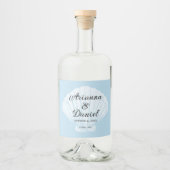 Beach Wedding Liquor Bottle Labels Likeurfles Etiket (Voorkant)