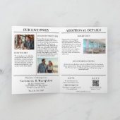 Beach Wedding Magazine Hoesje Uitnodiging (Binnen)