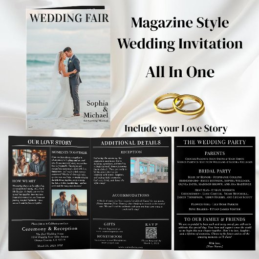 Beach Wedding Magazine Hoesje Uitnodiging