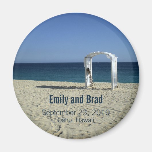 Beach Wedding Magnet Magneet (Voorkant)