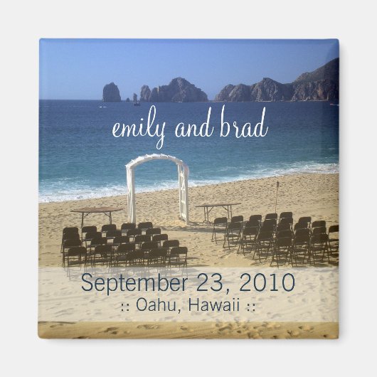 Beach Wedding Magnet Magneet (Voorkant)