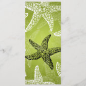 Beach Wedding Menu Starfish Lime Green (Voorkant)
