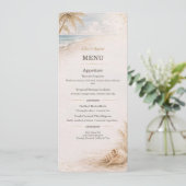 Beach Wedding Menu Template (Debout devant)