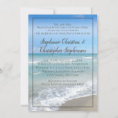 Beach Wedding Monogram Harten zand Kaart (Achterkant)