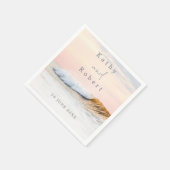 BEACH WEDDING NAPKINS | OCEAN SUNSET SERVET (Hoek)