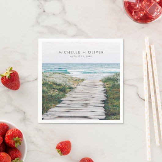 Beach Wedding Napkins Servet (Insitu)