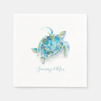 Beach Wedding Napkins Zee Schildpad