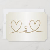 Beach Wedding, Navy Rope, Stripes Save the Date (Achterkant)