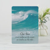 Beach Wedding Ocean Wave Kaart (Staand voorkant)